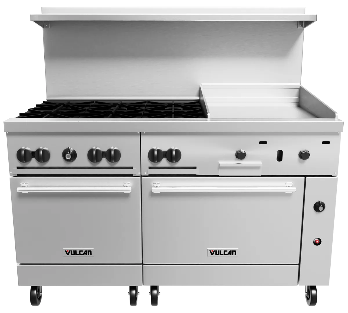 Vulcan 60SS-6B24GN Endurance 60" Natural Gas Range - 6 Burners, 24" Griddle, 278,000 BTU