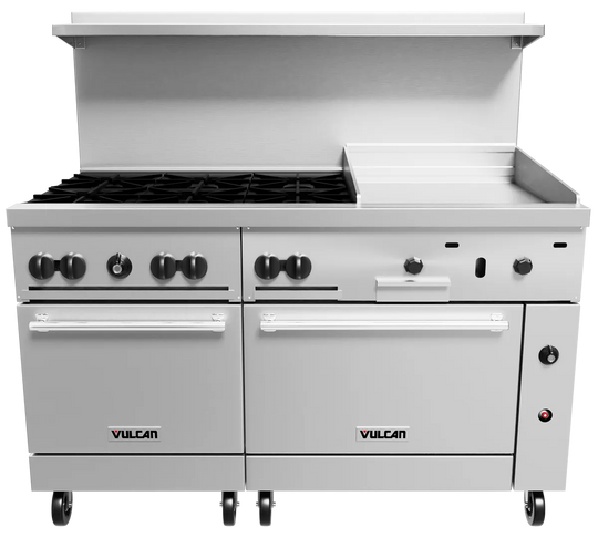 Vulcan 60SS-6B24GN Endurance 60" Natural Gas Range - 6 Burners, 24" Griddle, 278,000 BTU