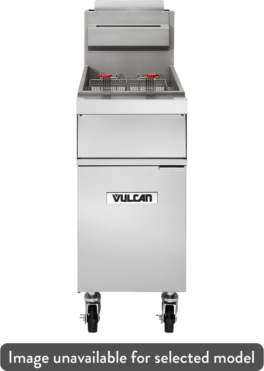 Vulcan 1GR65M-1 65-70 lb. Natural Gas Floor Fryer - 150,000 BTU, Millivolt