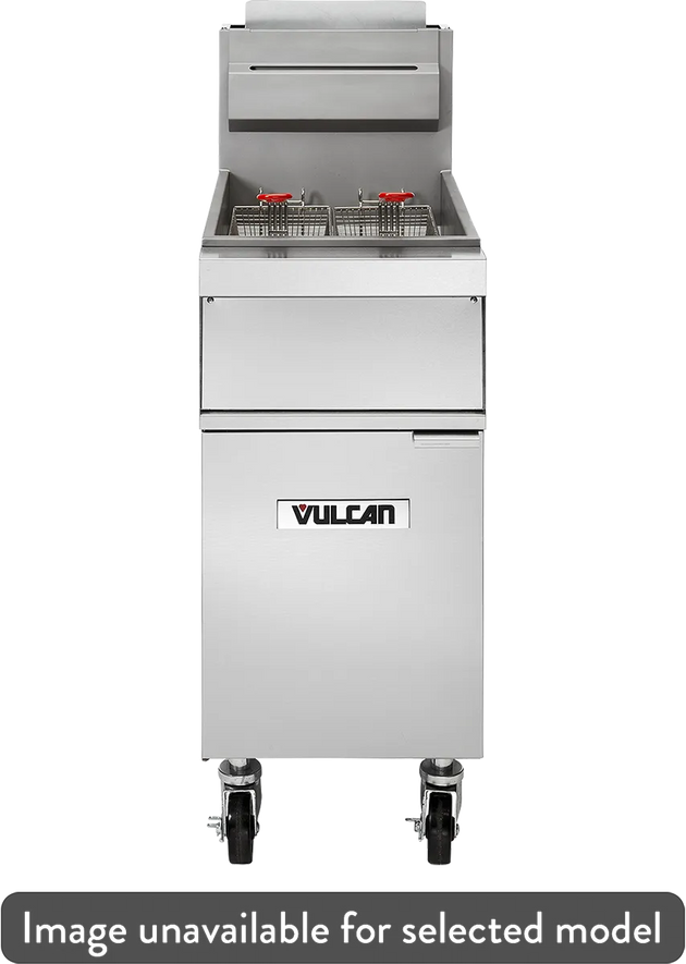 Vulcan 1GR65M-1 65-70 lb. Natural Gas Floor Fryer - 150,000 BTU, Millivolt