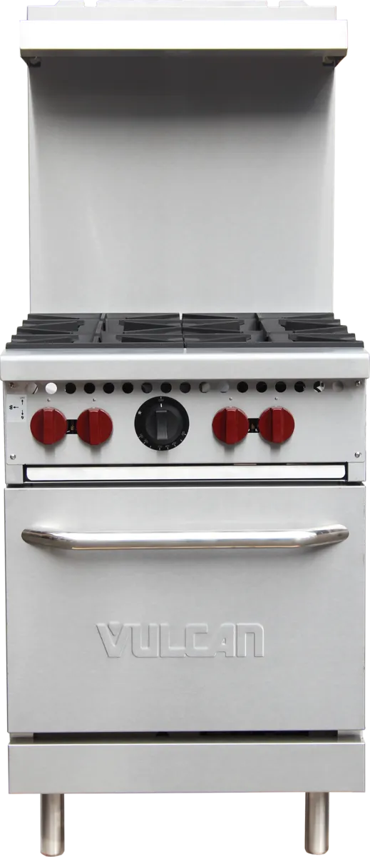 Vulcan SX24-4BN SX Series 24" Natural Gas Range - 4 Burners, 142,000 BTU