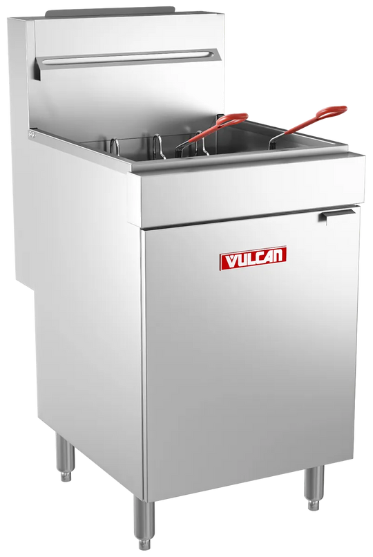 Vulcan LG500-1 65-70 lb. Natural Gas Floor Fryer - Core Series, 150,000 BTU