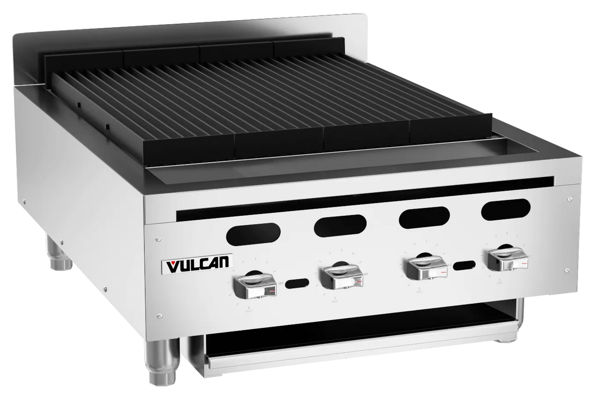 Vulcan VACB25-101 Achiever 25" Natural Gas Radiant Charbroiler - 4 Burners, 68,000 BTU