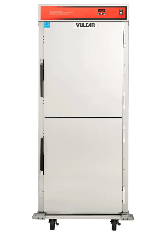 Vulcan VBP18ES-1E1ZN Insulated Heated Holding and Transport Cabinet - 18 Sheet Pan, Solid Dutch Doors