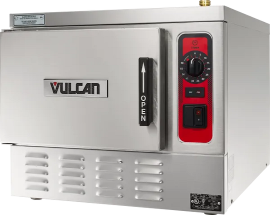Vulcan C24EA3-1100 PLUS 3 Pan Electric Countertop Convection Steamer - PLUS, 8.5 kW