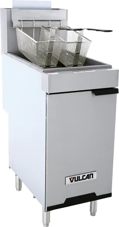 Vulcan LG300-1 35-40 lb. Natural Gas Floor Fryer - Core Series, 90,000 BTU