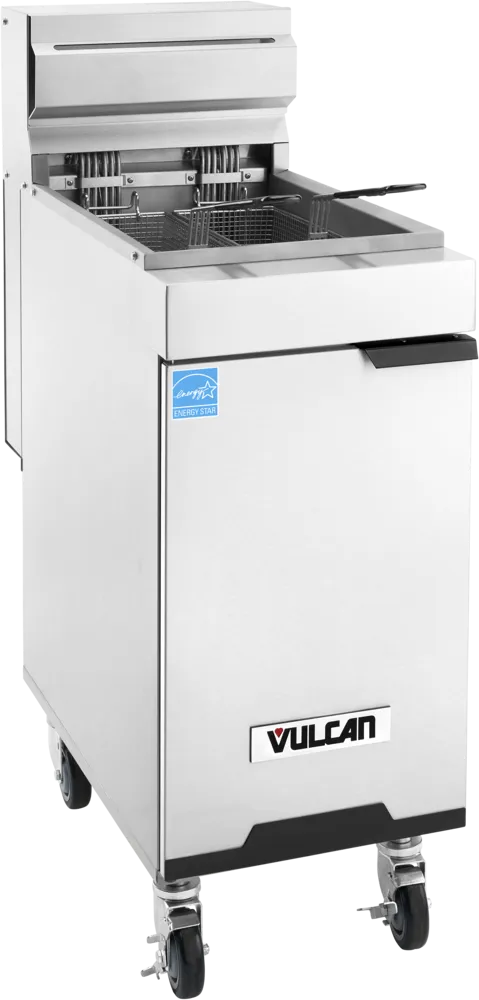 Vulcan 1VEG50M-1 45-50 lb. Natural Gas Floor Fryer - ENERGY STAR, 85,000 BTU