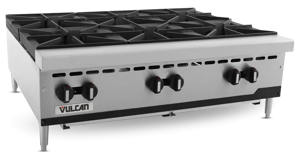 Vulcan VCRH36-1 36" Natural Gas Hot Plate - 6 Burners, 150,000 BTU