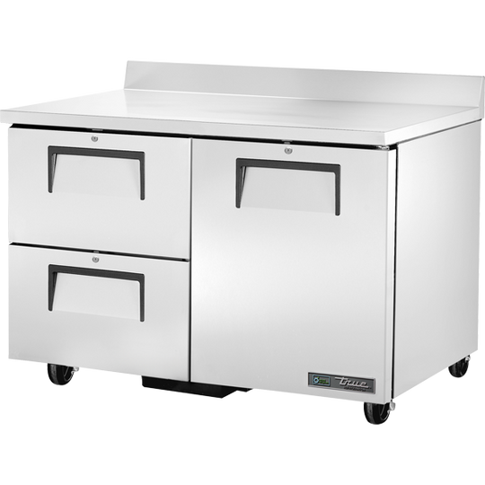 True TWT-48D-2-HC 48-3/8" Worktop Refrigerator - 1 solid door and 2 drawers
