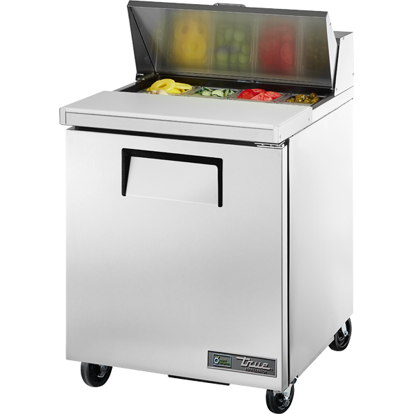 True TSSU-27-08-HC 27-5/8" Sandwich / Salad Prep Table - 1 solid door, 8 Pans