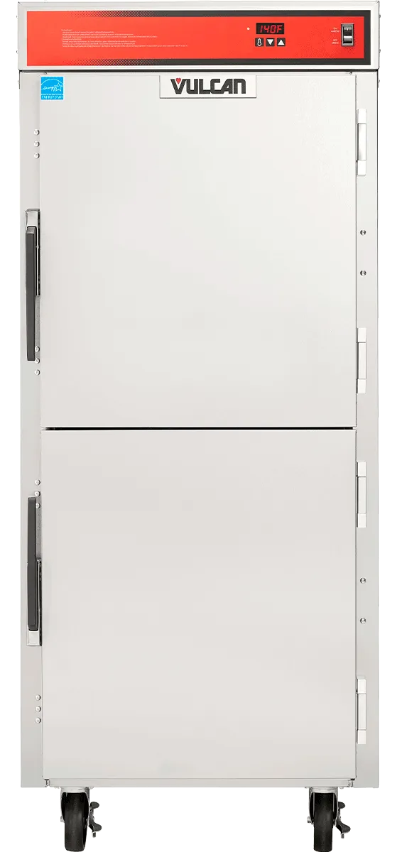 Vulcan VBP15ES-1E1ZN Insulated Heated Holding and Transport Cabinet - 15 Sheet Pan, Solid Dutch Doors