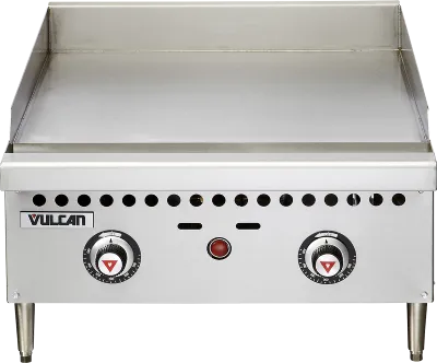 Vulcan VCRG24-T1 24" Natural Gas Griddle - Counterline Thermostatic, 50,000 BTU