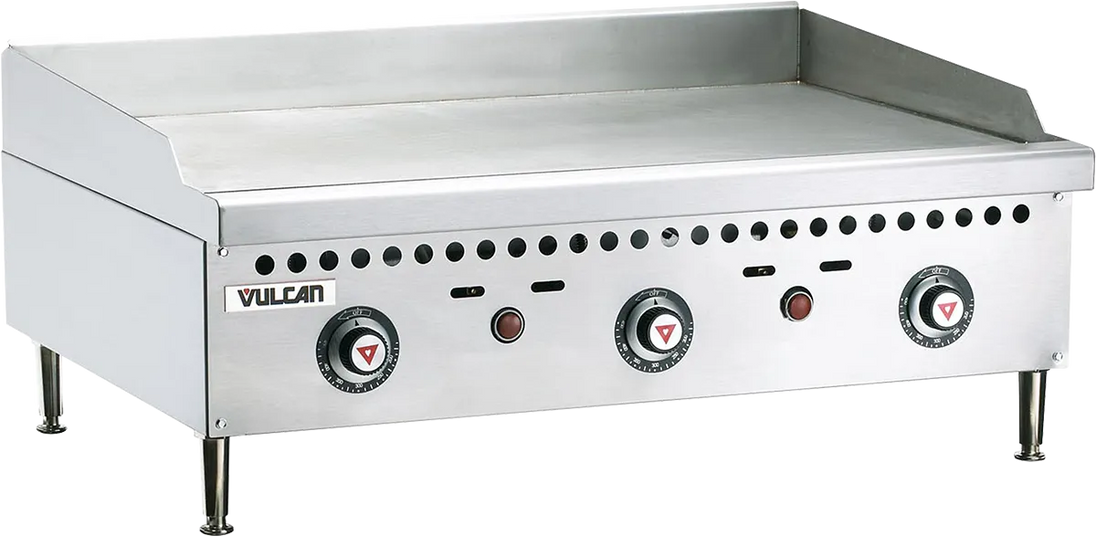 Vulcan VCRG36-T1 36" Natural Gas Griddle - Counterline Thermostatic, 75,000 BTU