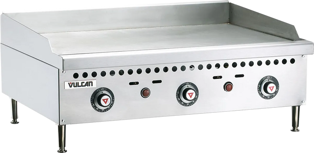 Vulcan VCRG36-T1 36" Natural Gas Griddle - Counterline Thermostatic, 75,000 BTU