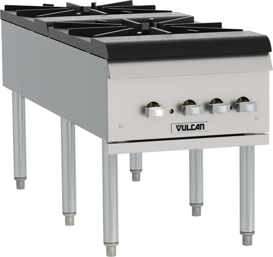 Vulcan VSP200F-1 Natural Gas Stock Pot Range - 2 Sections, 220,000 BTU