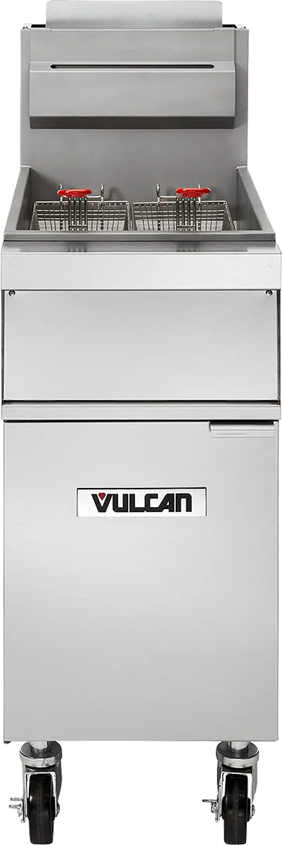 Vulcan 1GR45M-1 45-50 lb. Natural Gas Floor Fryer - 120,000 BTU, Millivolt
