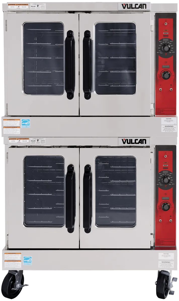 Vulcan VC55ED-208 VC5 Series Double Deck Electric Convection Oven - Full Size, 208V, 25 kW