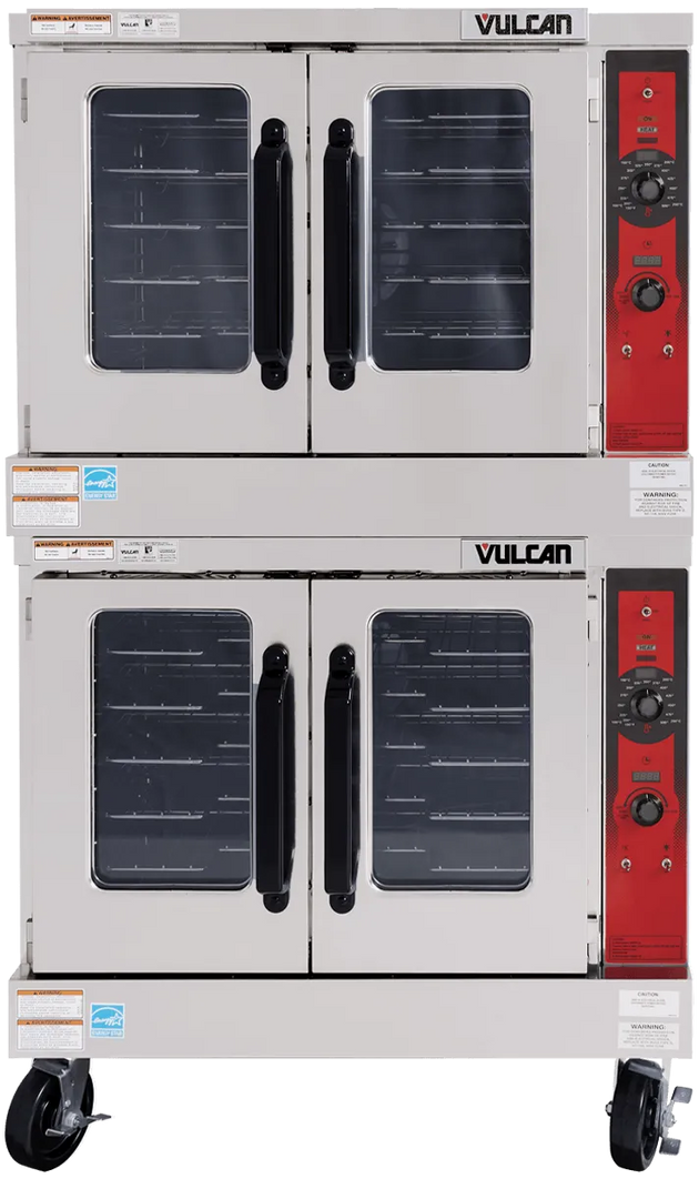 Vulcan VC55ED-480 VC5 Series Double Deck Electric Convection Oven - Full Size, 480V, 25 kW