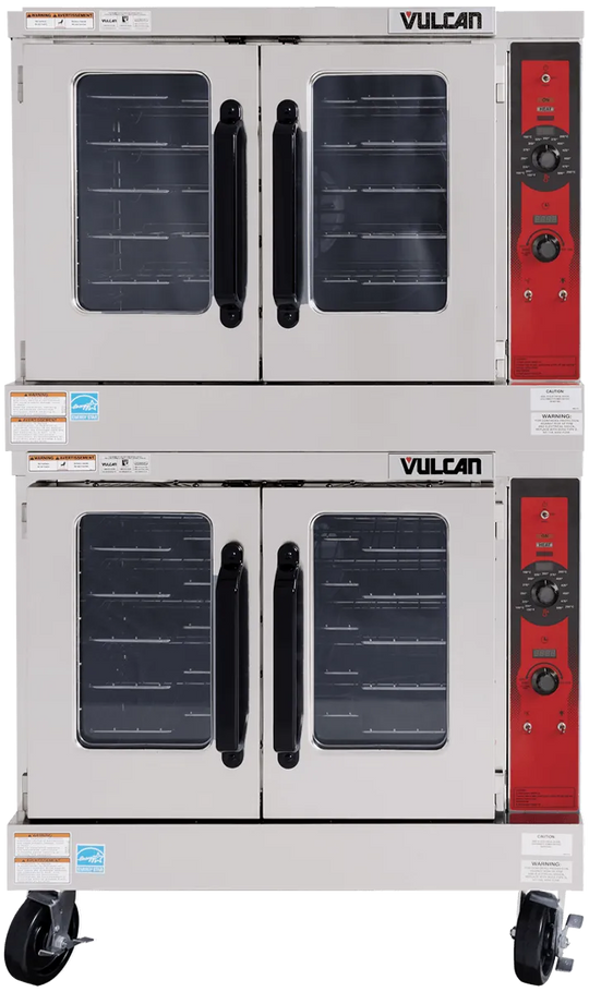 Vulcan VC55ED-480 VC5 Series Double Deck Electric Convection Oven - Full Size, 480V, 25 kW