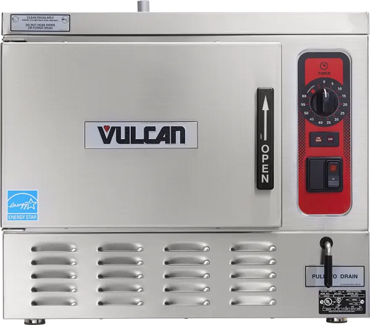 Vulcan C24EO3-1 3 Pan Boilerless Electric Countertop Convection Steamer - 8 kW