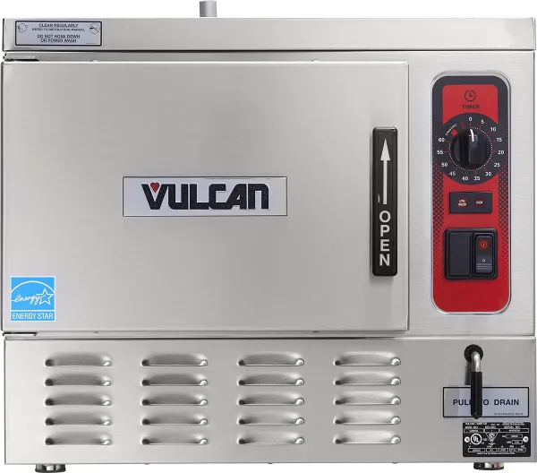Vulcan C24EO3-1 3 Pan Boilerless Electric Countertop Convection Steamer - 8 kW