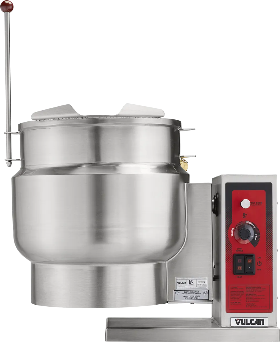 Vulcan K12ETT-7 12 Gallon Electric Tilting Kettle - Countertop, 2/3 Steam Jacket