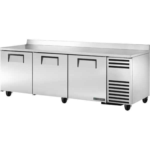True TWT-93-HC 93-1/4" Worktop Refrigerator - 3 solid doors