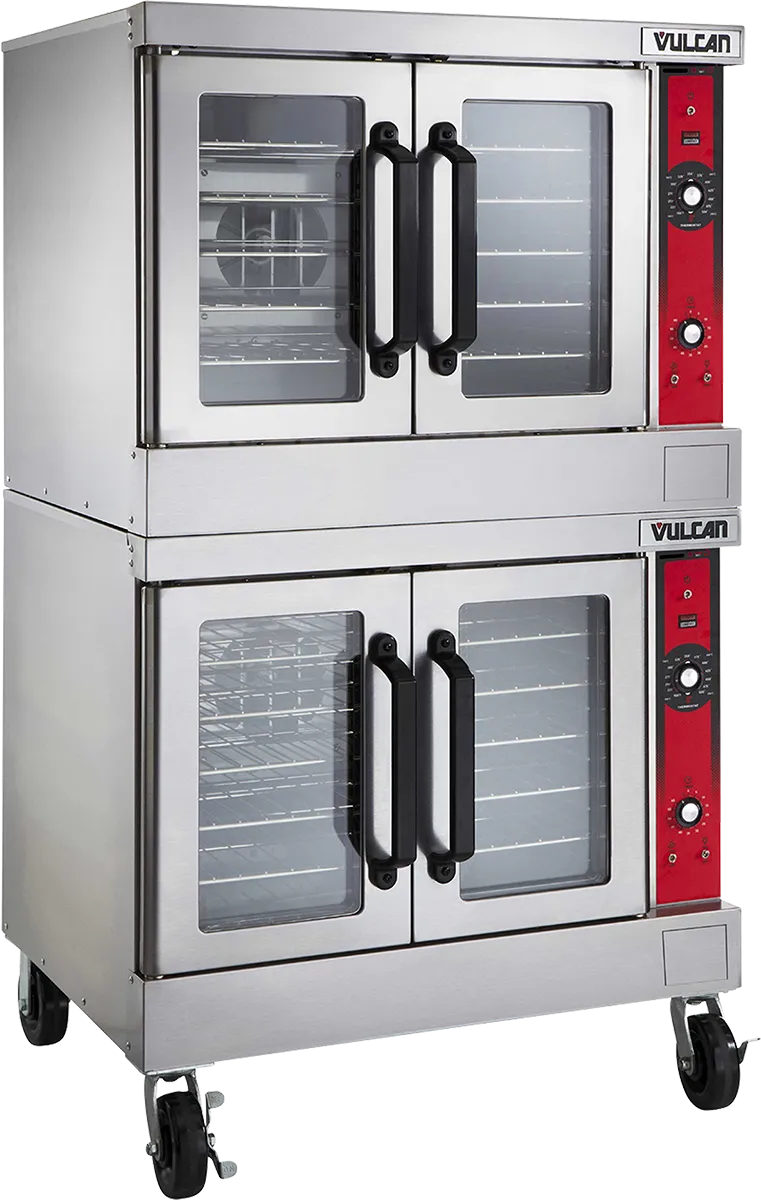 Vulcan VC44ED-480 VC4 Series Double Deck Electric Convection Oven - Full Size, 480V, 25 kW