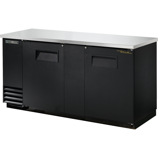 True TBB-3-HC 69-1/8" Back Bar Cooler - 2 solid swing doors