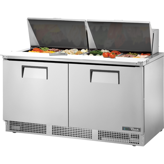True TFP-64-24M-HC 64-1/8" Food Prep Table - 2 solid doors, 24 Pans