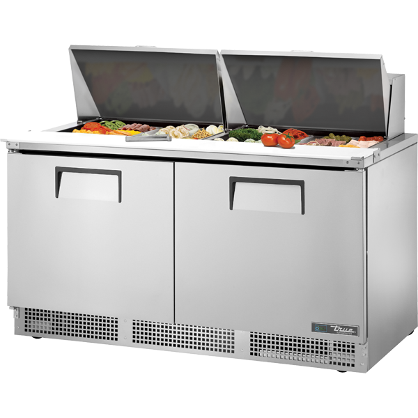 True TFP-64-24M-HC 64-1/8" Food Prep Table - 2 solid doors, 24 Pans
