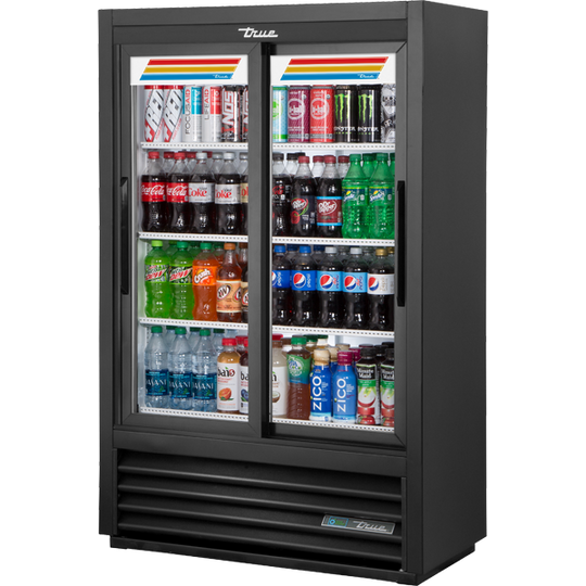 True GDM-33SSL-56-HC-LD 36" Glass Door Merchandiser - 2 sliding glass doors