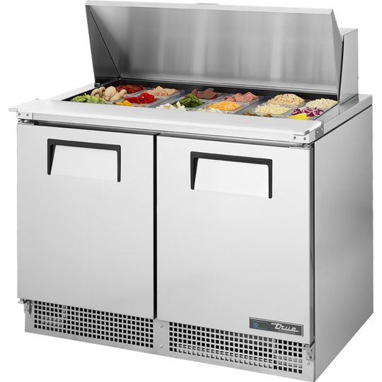 True TFP-48-18M-HC 48-1/8" Food Prep Table - 2 solid doors, 18 Pans