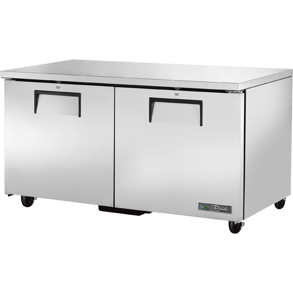 True TUC-60F-HC 60-3/8" Undercounter Freezer - 2 solid doors