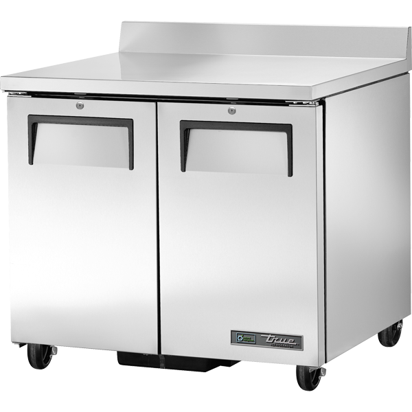 True TWT-36-HC 36-3/8" Worktop Refrigerator - 2 solid swing doors