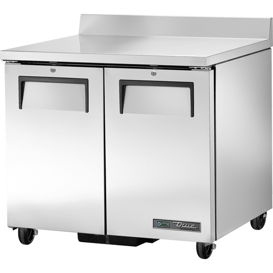 True TWT-36-HC 36-3/8" Worktop Refrigerator - 2 solid swing doors