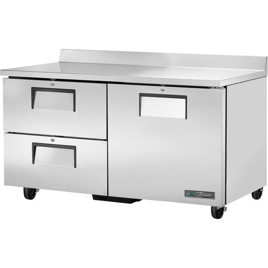 True TWT-60D-2-HC 60-3/8" Worktop Refrigerator - 1 solid door and 2 drawers
