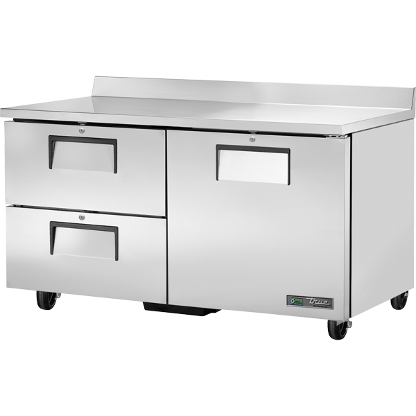 True TWT-60D-2-HC 60-3/8" Worktop Refrigerator - 1 solid door and 2 drawers