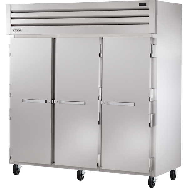 True STA3R-3S-HC 77-3/4" Spec Series Reach-In Refrigerator - 3 solid swing doors