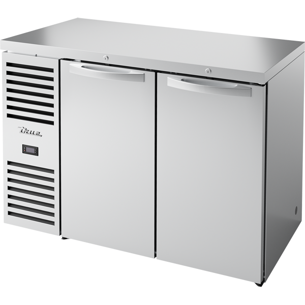True TBR48-RISZ1-L-S-SS-1 48" Premier Bar Refrigerator - 2 solid doors