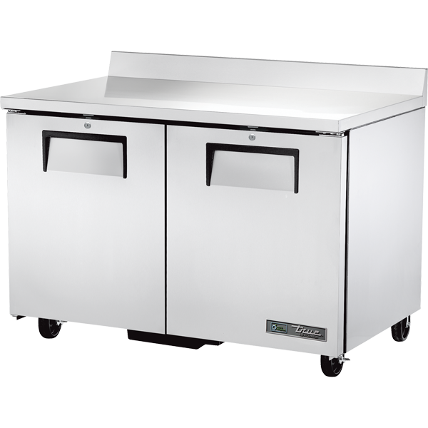 True TWT-48-HC 48-3/8" Worktop Refrigerator - 2 solid doors