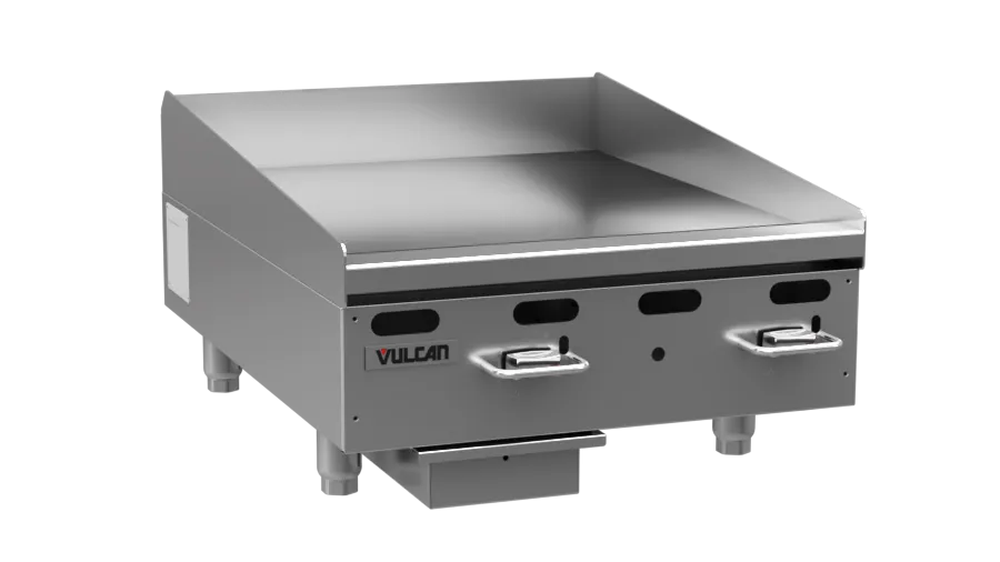 Vulcan VMG24-101 24" Natural Gas Griddle - Manual Control, 54,000 BTU