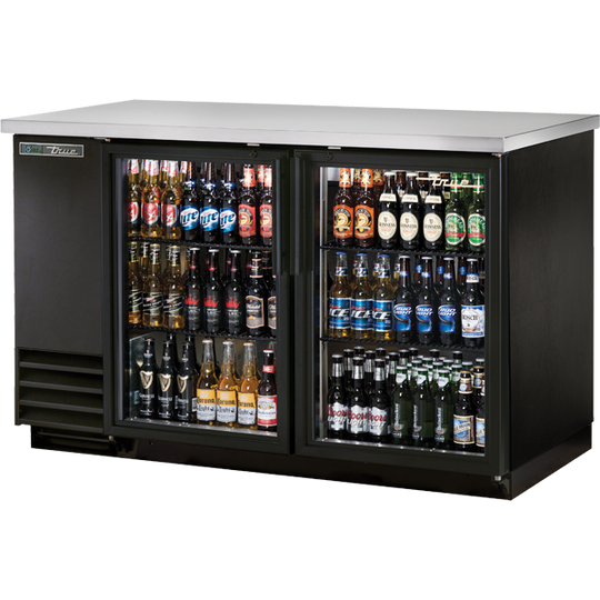 True TBB-2G-HC-LD 58-7/8" Back Bar Cooler - 2 glass swing doors