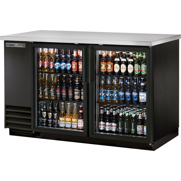 True TBB-2G-HC-LD 58-7/8" Back Bar Cooler - 2 glass swing doors