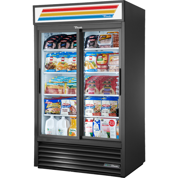 True GDM-41-HC-LD 47-1/8" Glass Door Merchandiser - 2 swing glass doors