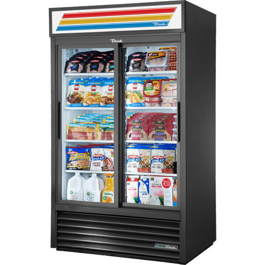 True GDM-41-HC-LD 47-1/8" Glass Door Merchandiser - 2 swing glass doors