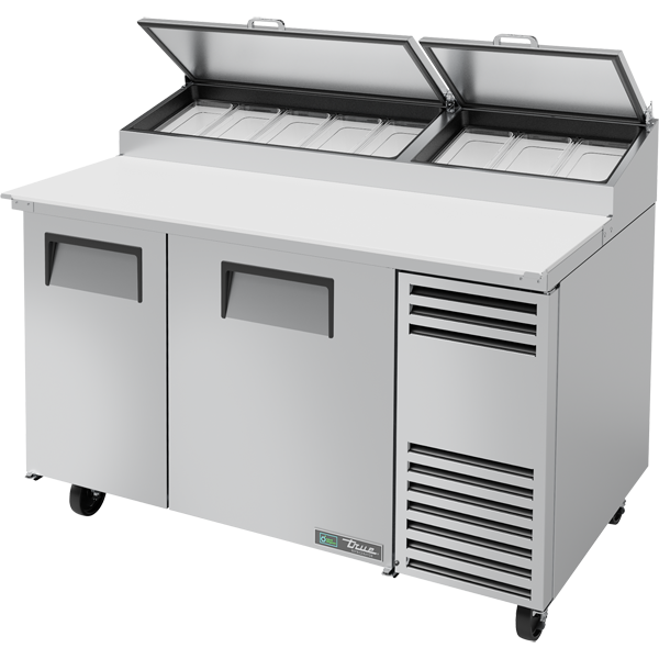 True TPP-AT-60-HC 60-1/4" Pizza Prep Table - 2 solid doors