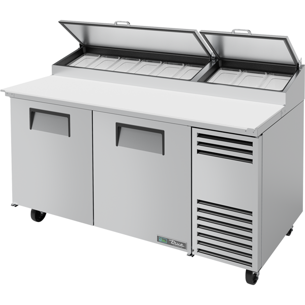 True TPP-AT-67-HC 67-3/8" Pizza Prep Table - 2 solid doors