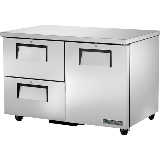 True TUC-48D-2-HC 48-3/8" Undercounter Refrigerator - 1 solid door and 2 drawers