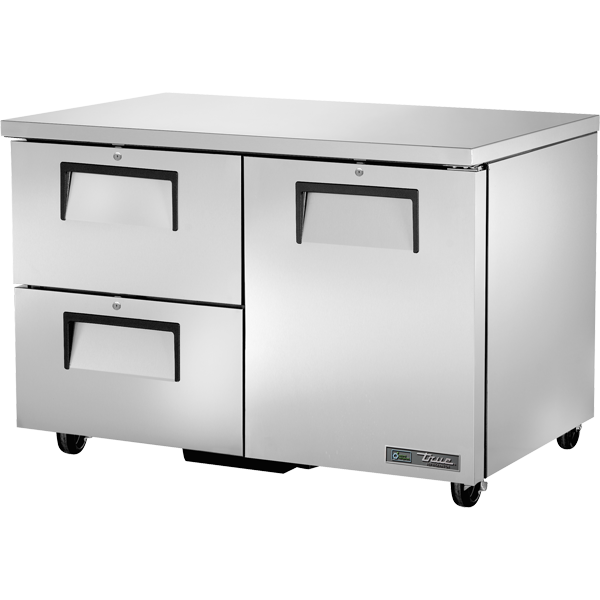 True TUC-48D-2-HC 48-3/8" Undercounter Refrigerator - 1 solid door and 2 drawers